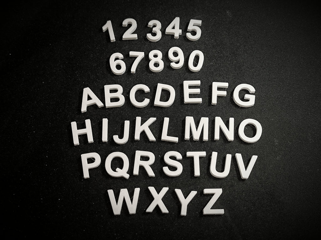Alphabet Letters & Numbers (Extended Set) - Arial