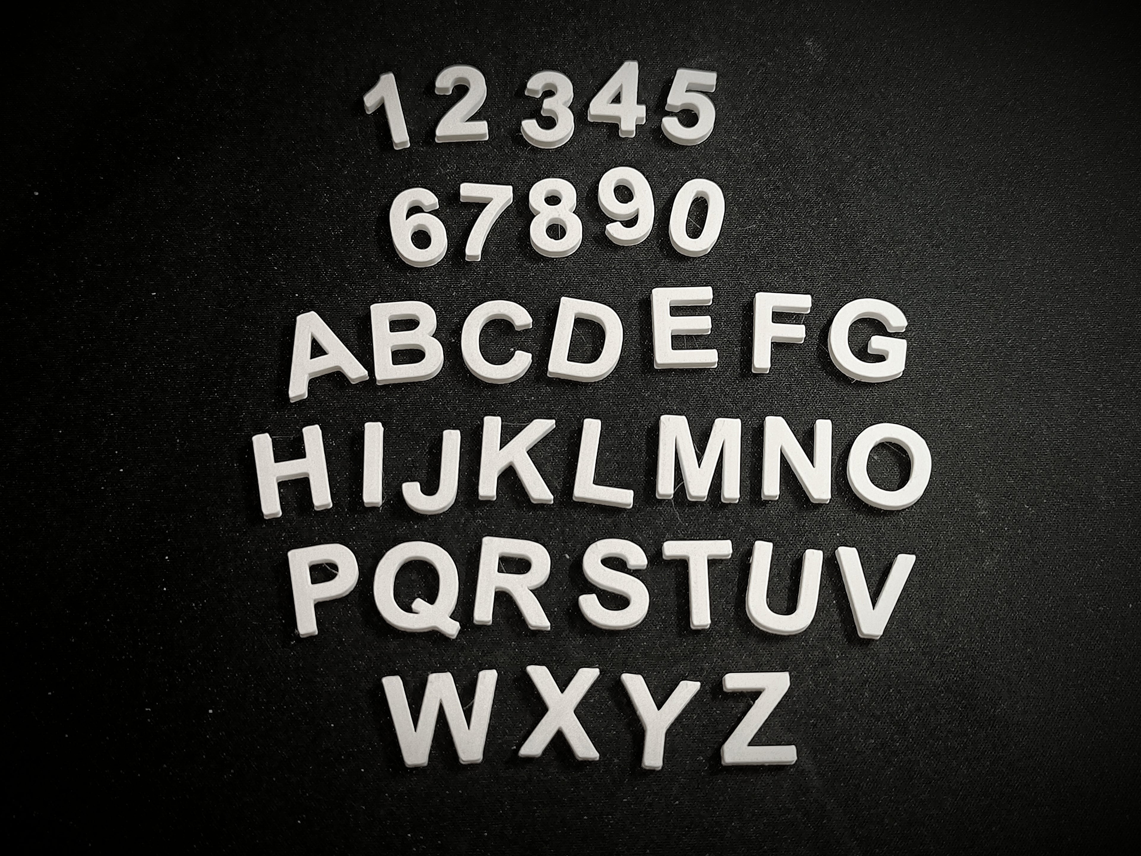 Alphabet Letters & Numbers (Extended Set) - Arial