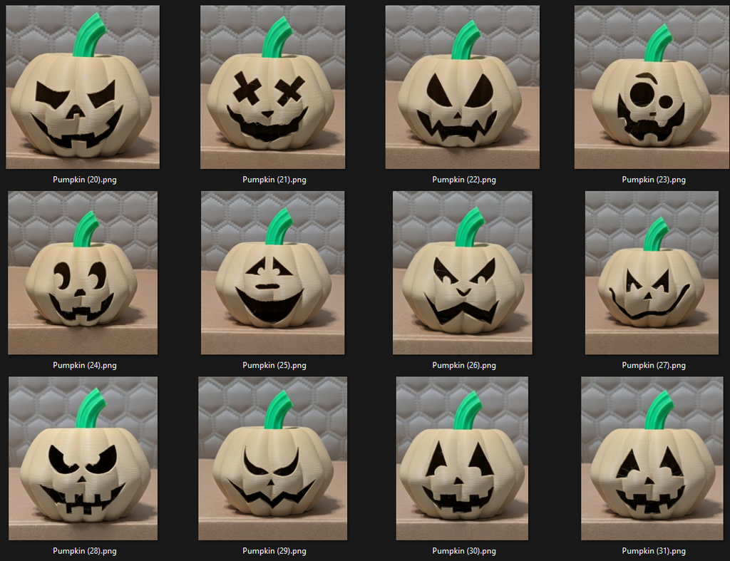 35 faces - Pumpkin tea light