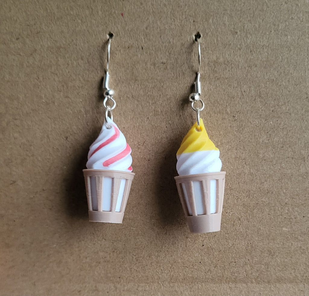 ice cream cup earrings