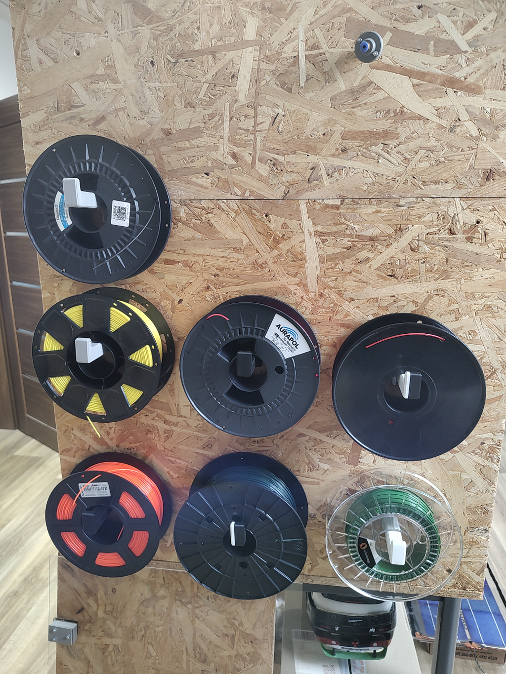 Wall fillament spool holder