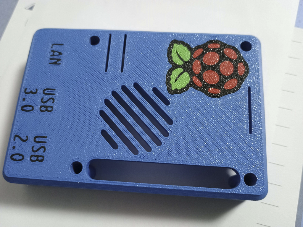 Raspberry Pi 5 case with screws and heat inserts