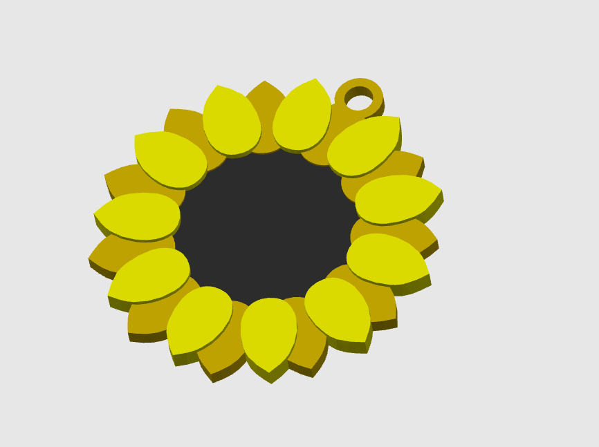 Sunflower NFC Keychain