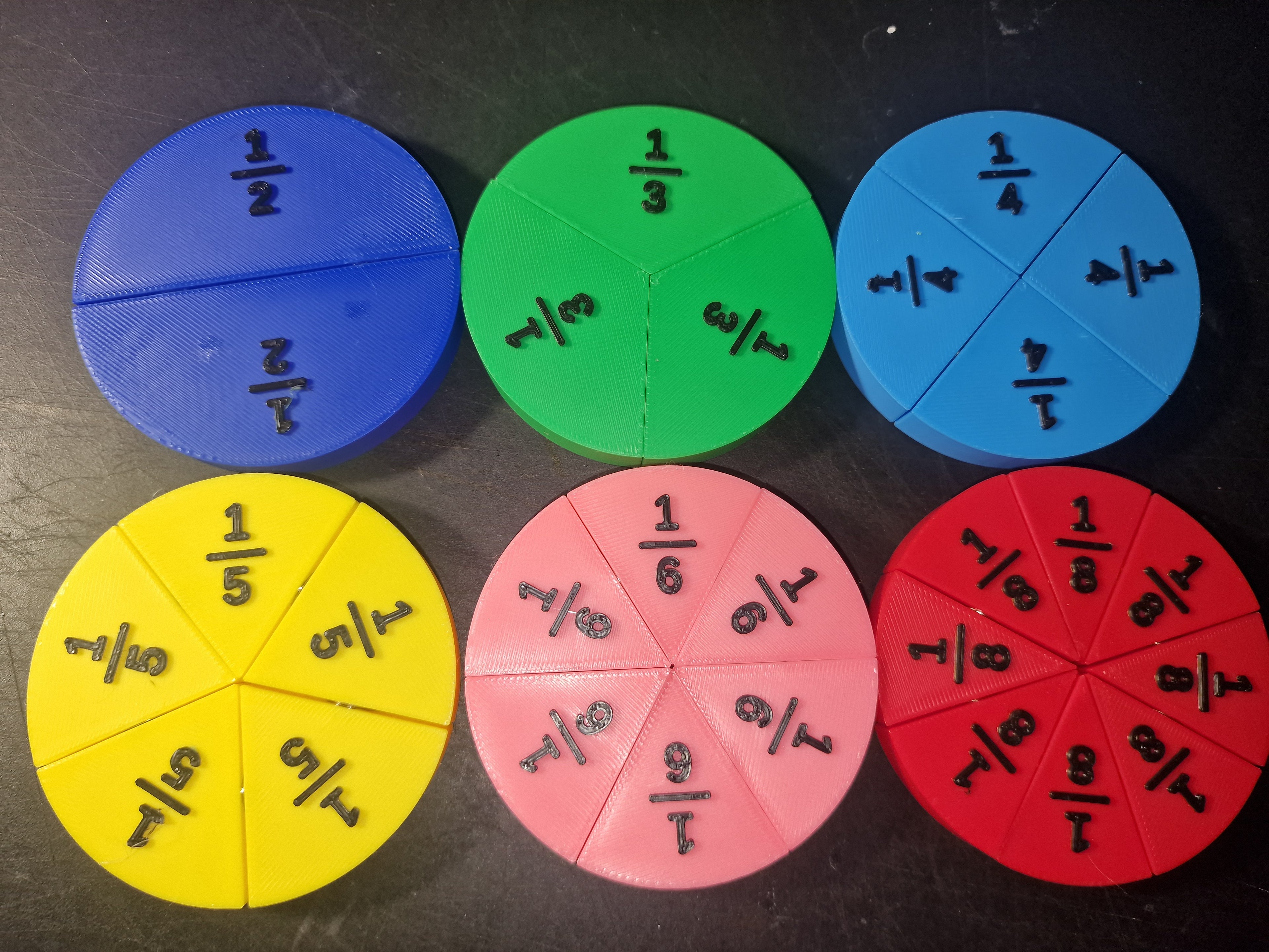 Learning fractions / desk & fridge (w/magnets)