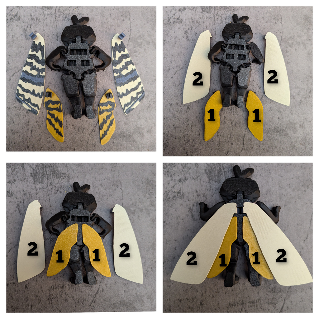 Articulated Mothman Cryptid Monster