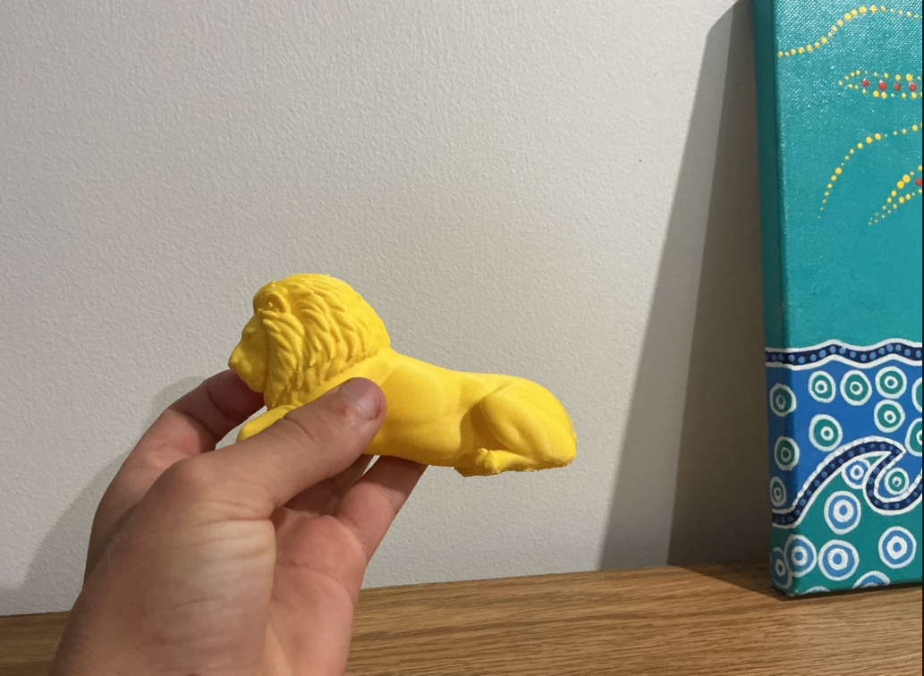 lion sitting on edge