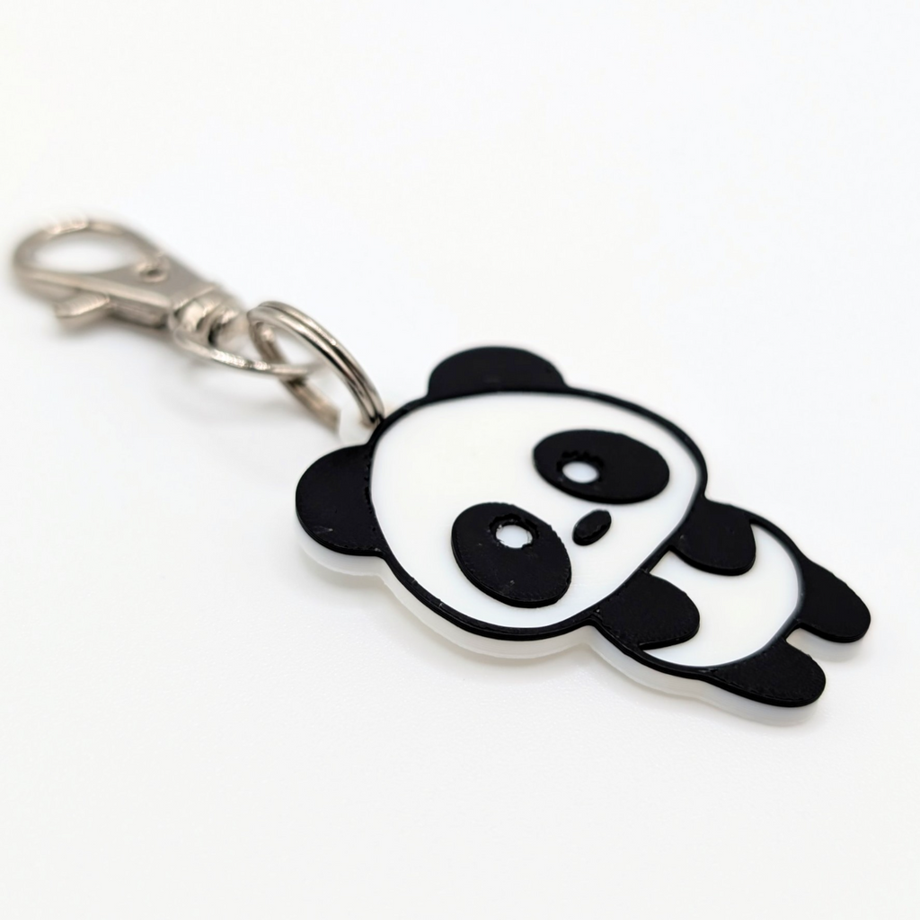 Cute Panda Keychain - Panda 5 by Amanda Roos