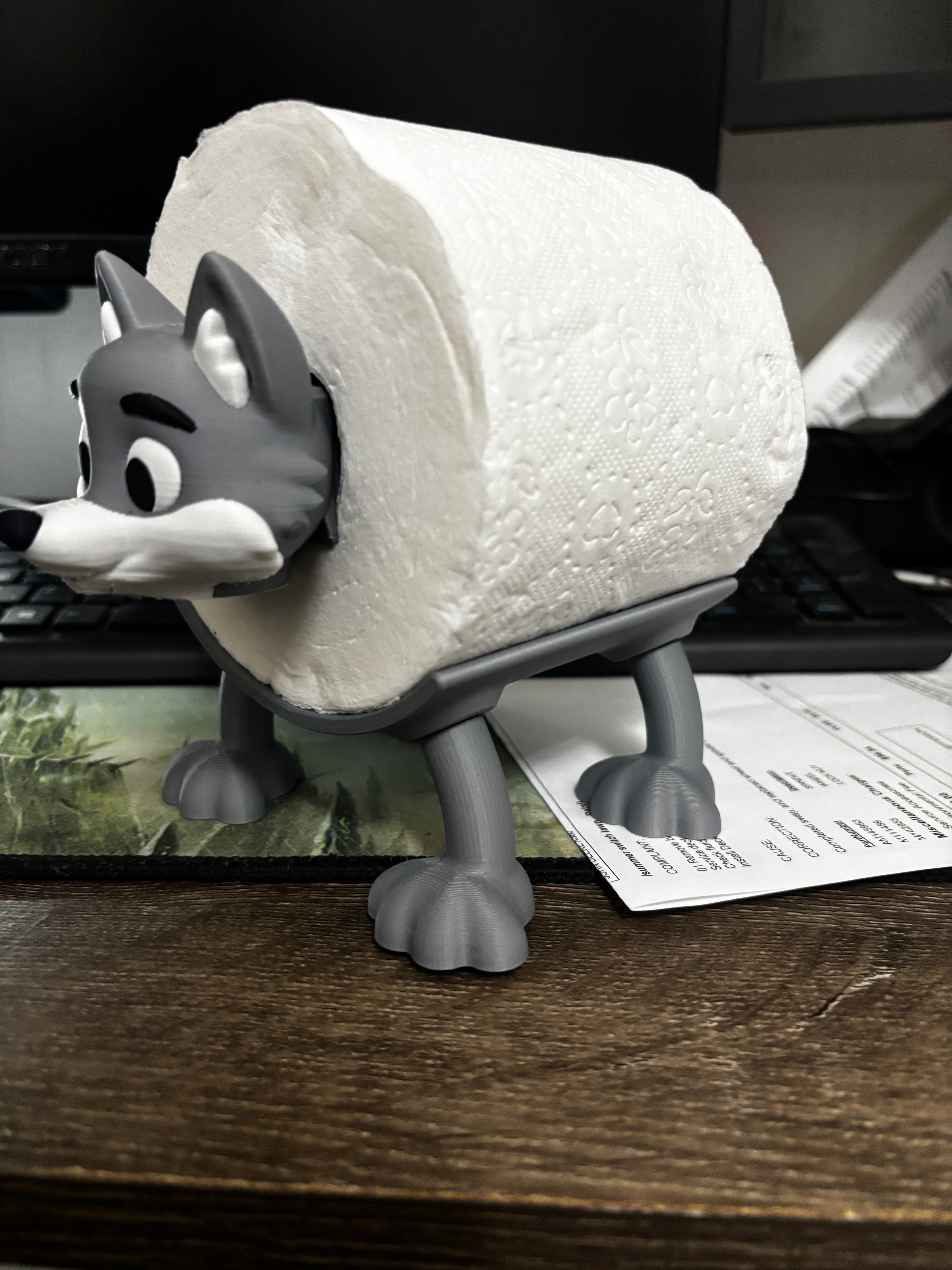Wolf Toilet Paper Holder