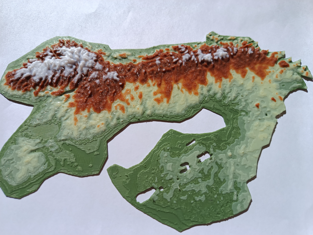 Terrain Map - Colored - Scandinavia - No AMS
