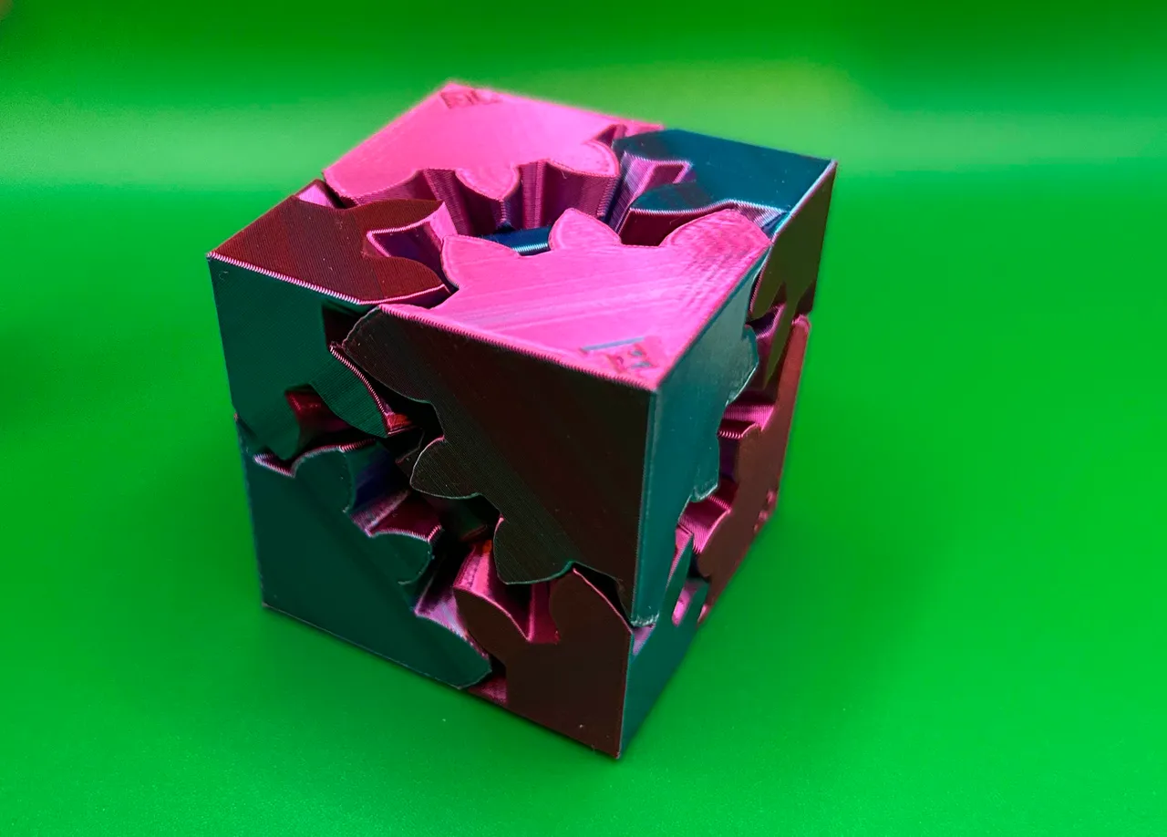 Gear Cube Fidget (No Screws)