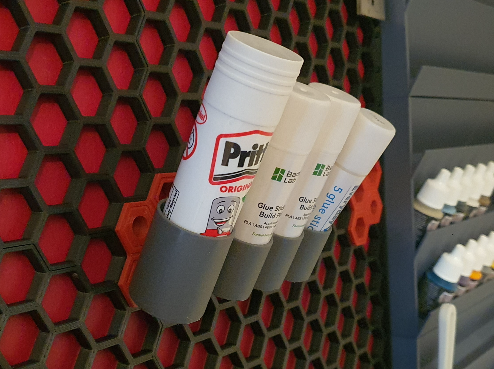 Gluestick or similar tube Shelves and Holders for HSW Honeycomb Wall