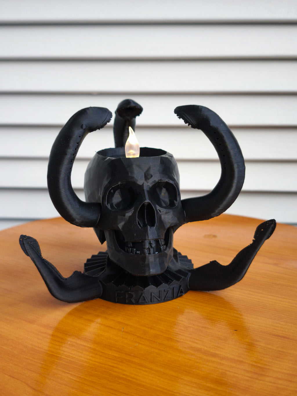 Candlestick skull and lamprey