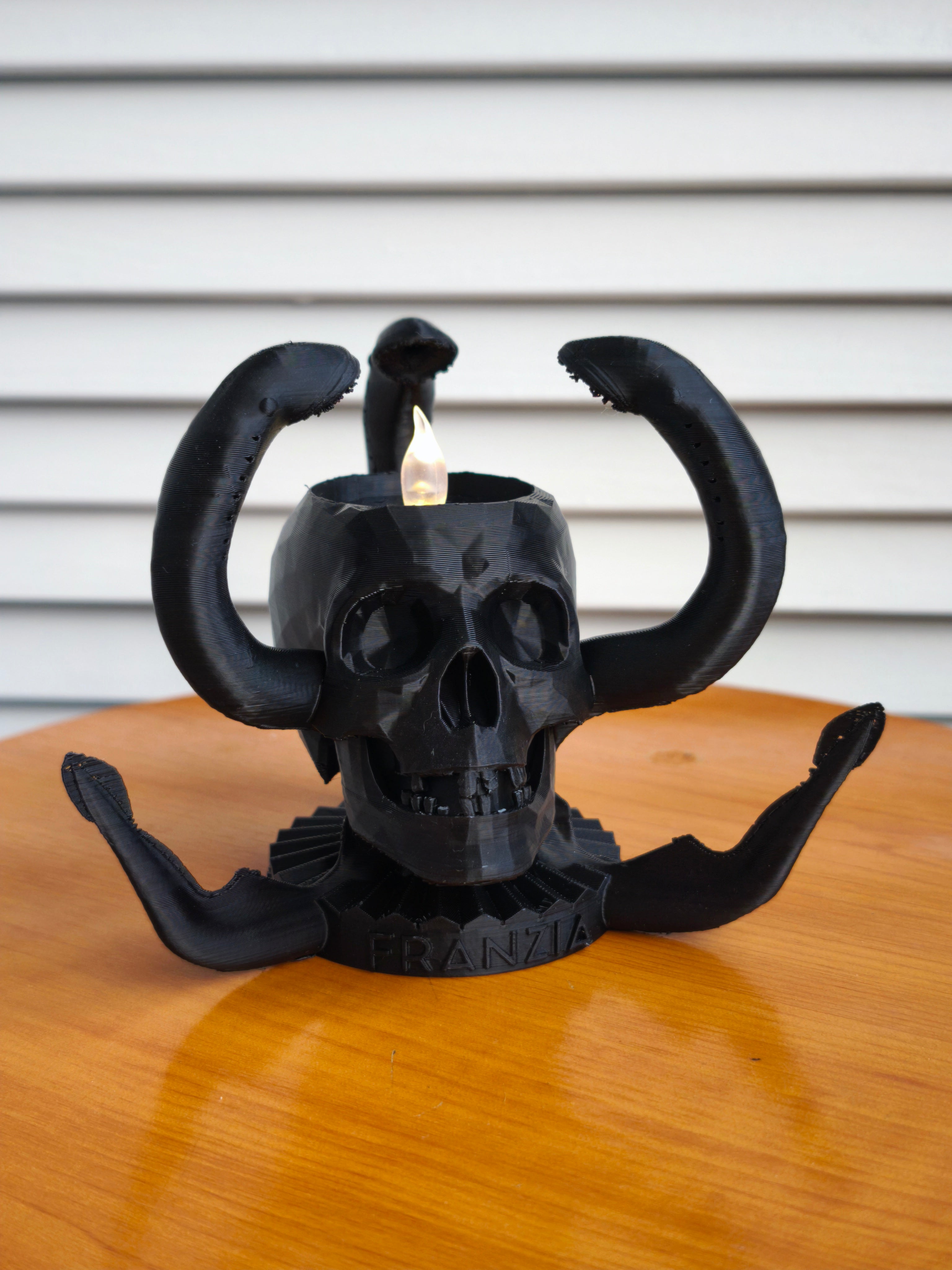 Candlestick skull and lamprey