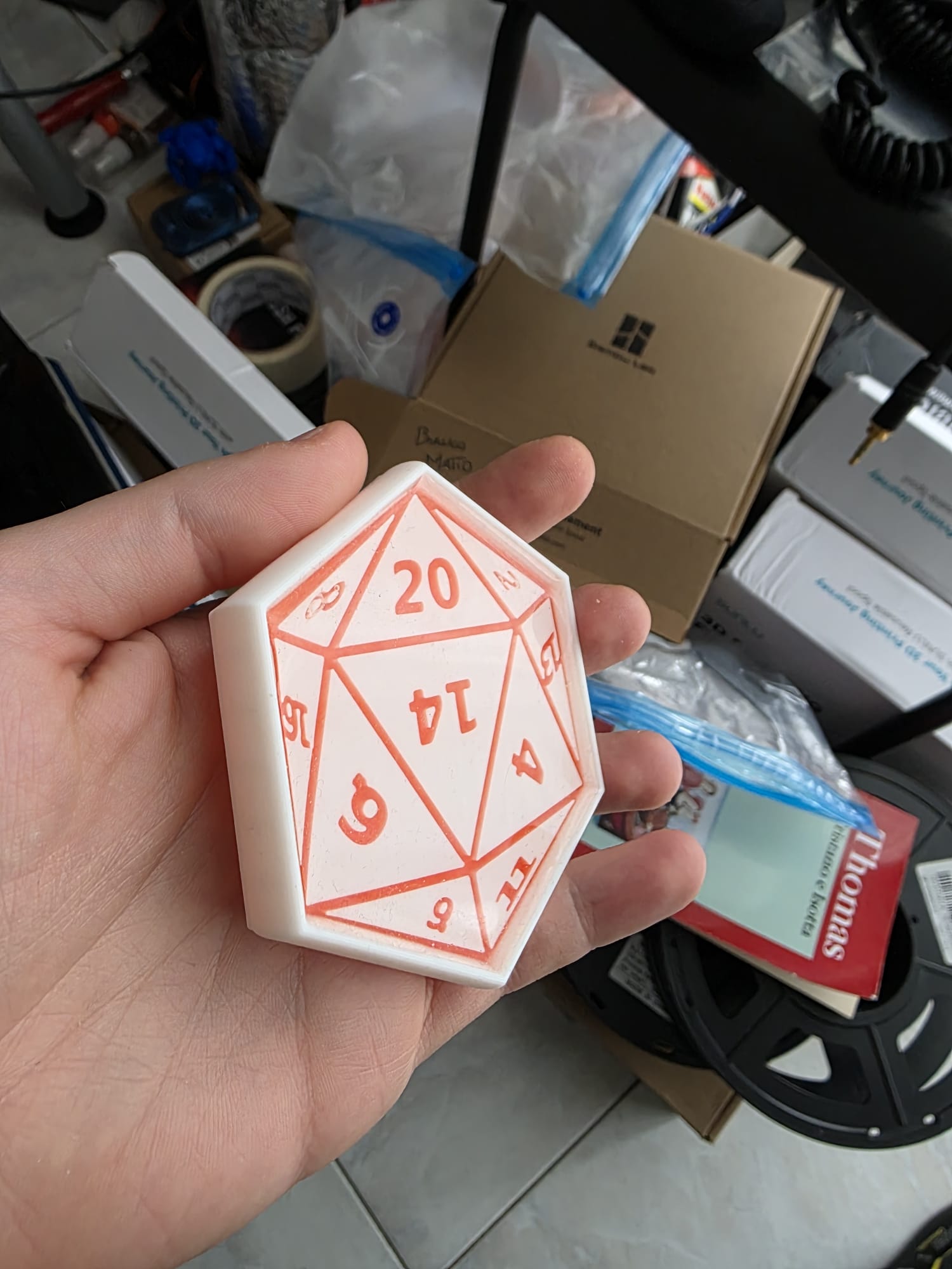 D20 Dice Coaster – Resin-Friendly