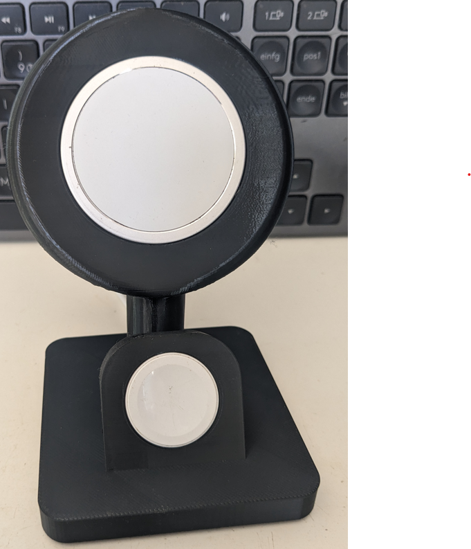 Magsafe iPhone and Apple Watch Stand, angled 30°