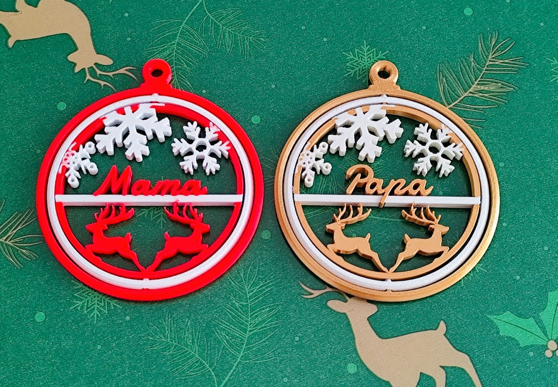 Tannenbaum Ornament (Mama und Papa) Geschenk