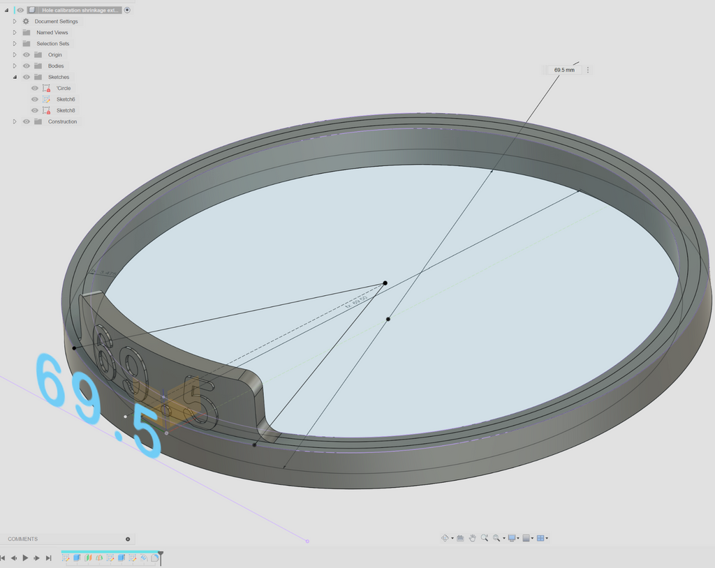 3dprint outside calibration for fitment and shrink