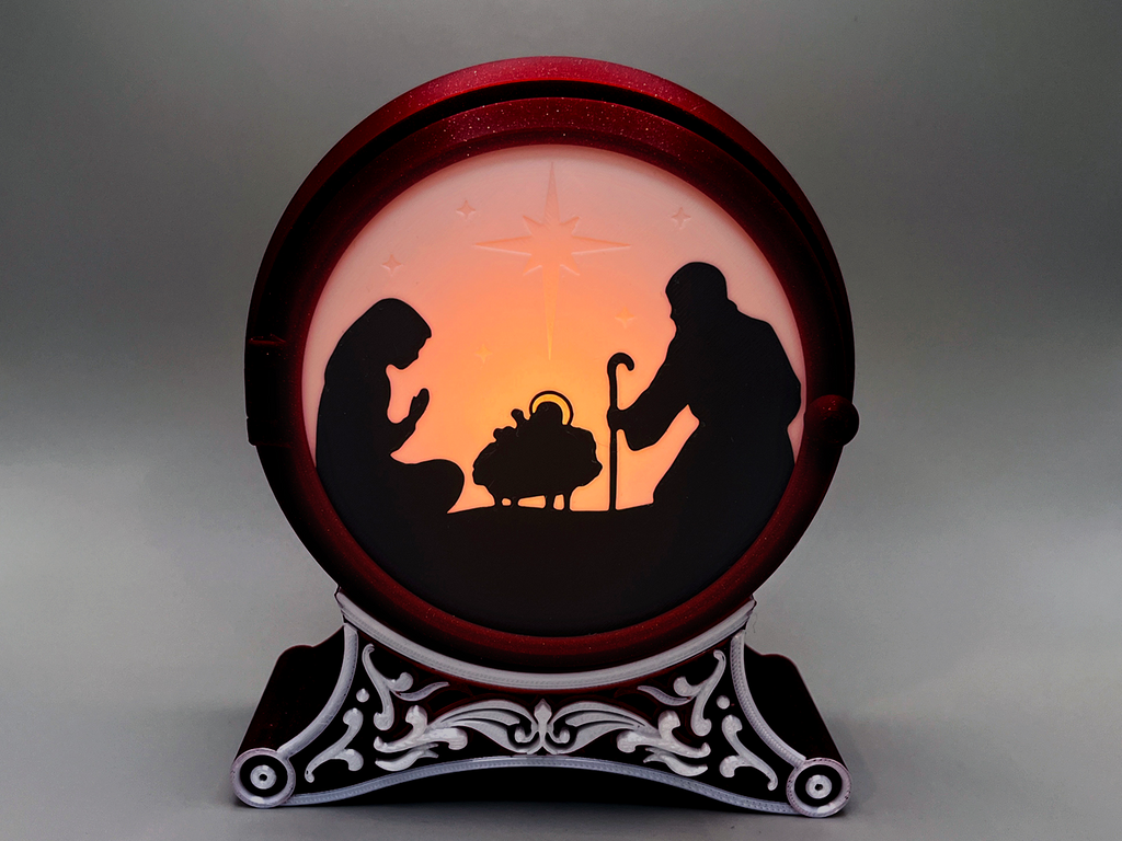 Christmas Nativity Puck Light Display