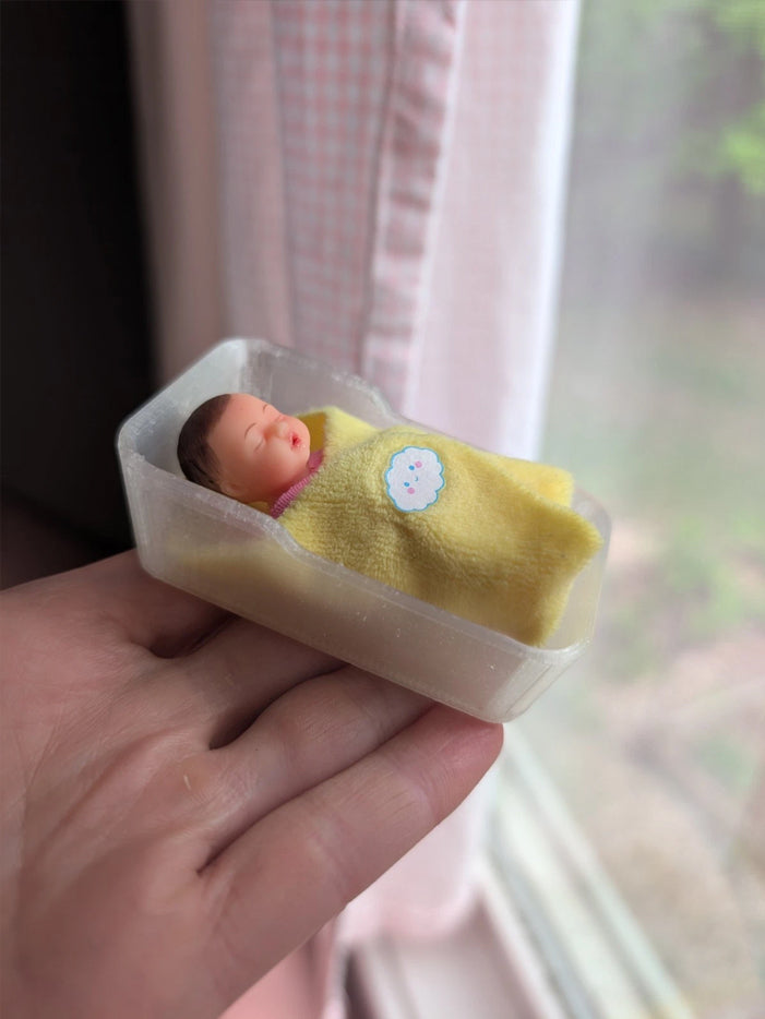 My Mini Baby Hospital Bassinet for Dollhouse Mini