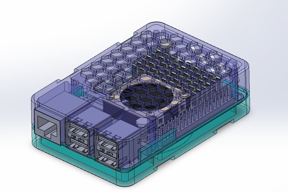 Raspberry Pi 5 Case - Active cooler, snap fit