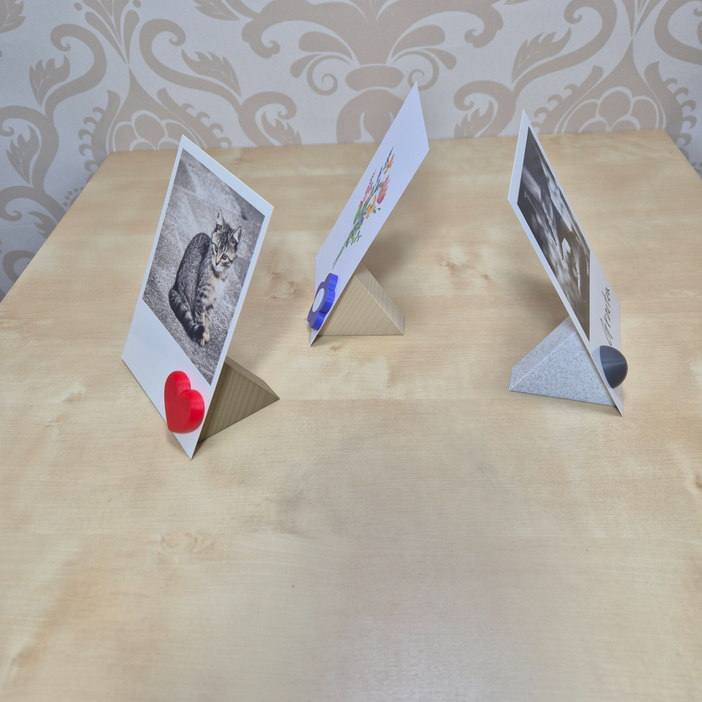 Magnetic Photo Card Holder with Decorative Magnets