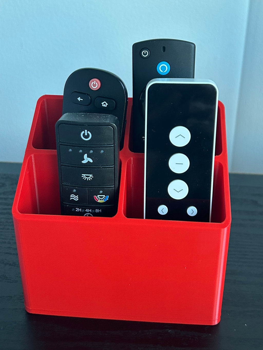 Slanted 4-Slot Universal Remote Caddy / Holder