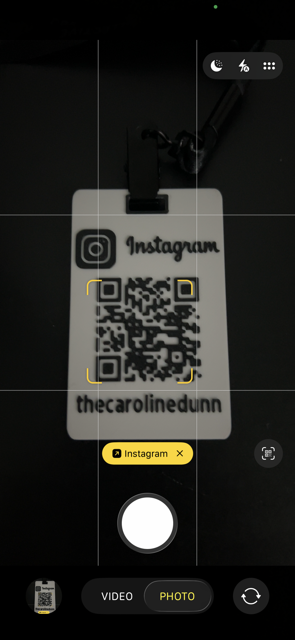 Instagram QR Code Badge - Custom IG Luggage Tag