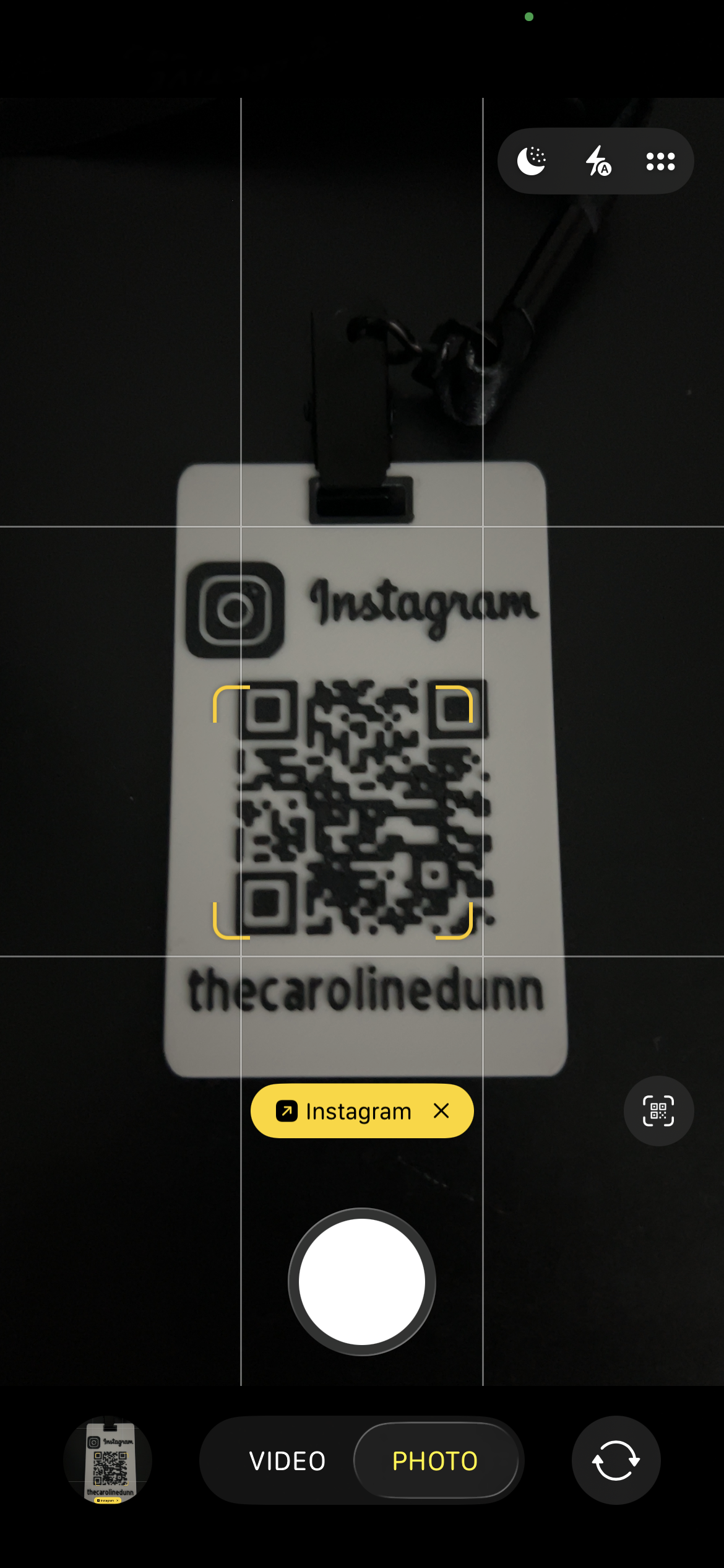 Instagram QR Code Badge - Custom IG Luggage Tag
