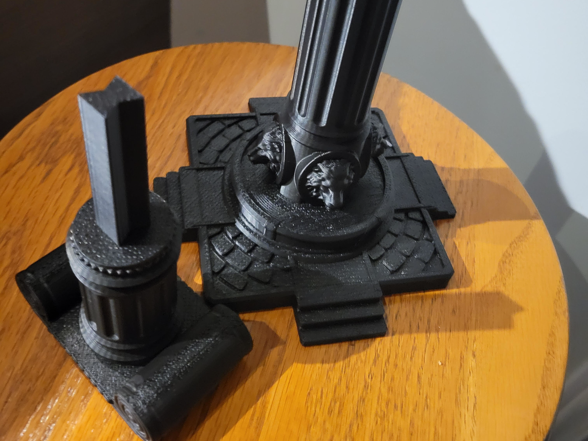 Headphone stand - roman column stylized