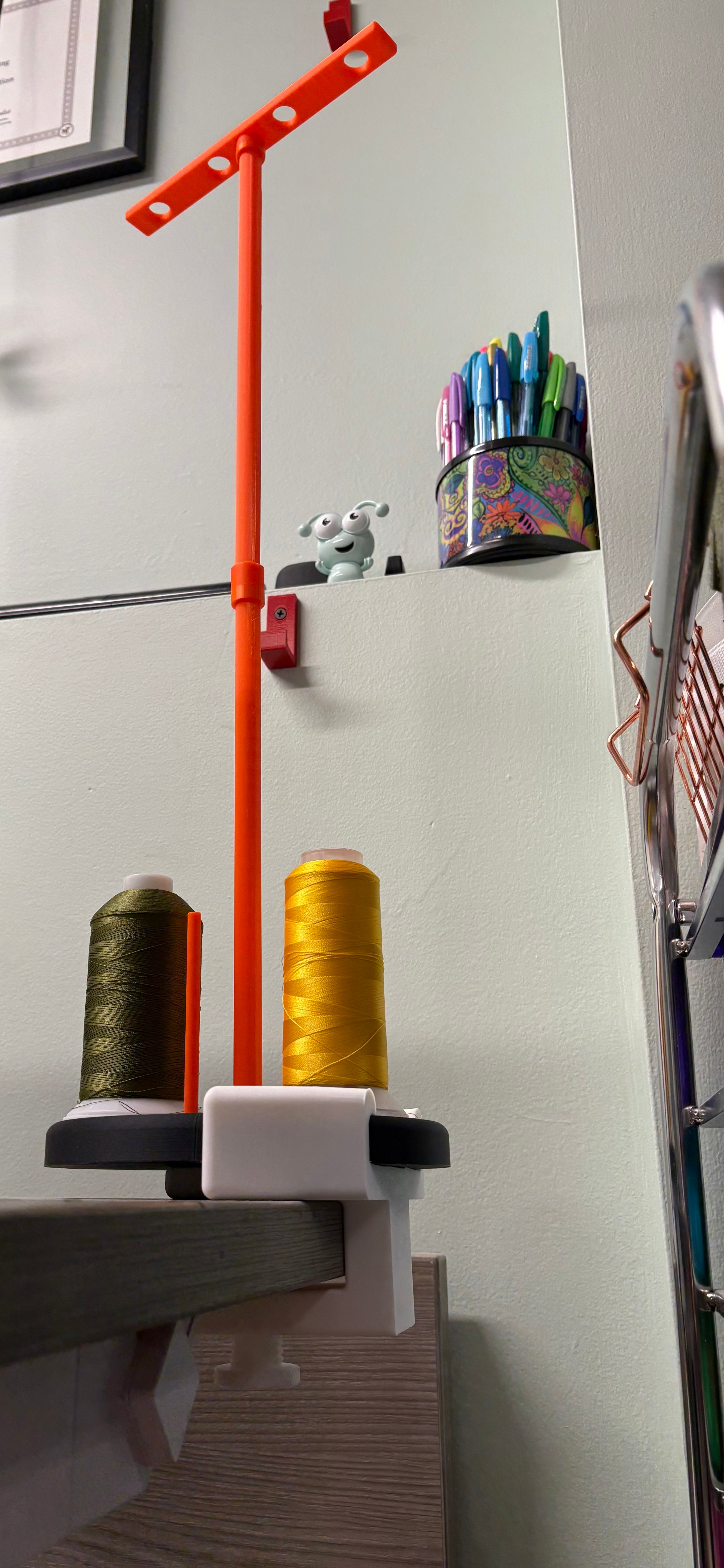 Thread Spool Holder - Custom Height & Desk Clamp