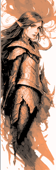 High Elves readying for war - Lady Elves wearing their armor and flowing hair - Set of 3 Bookmarks