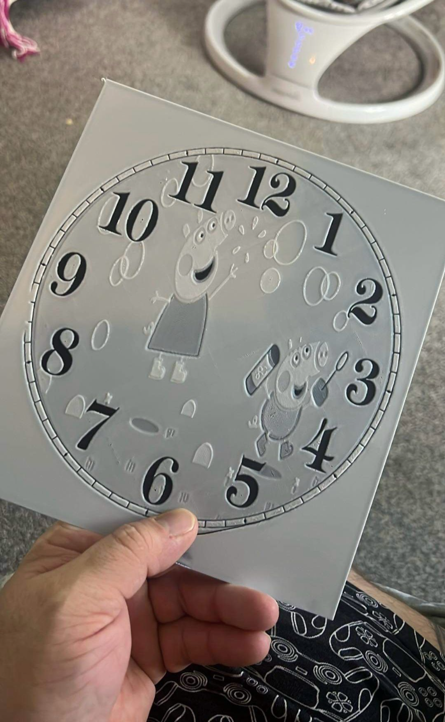 peppa pig hueforge clock face
