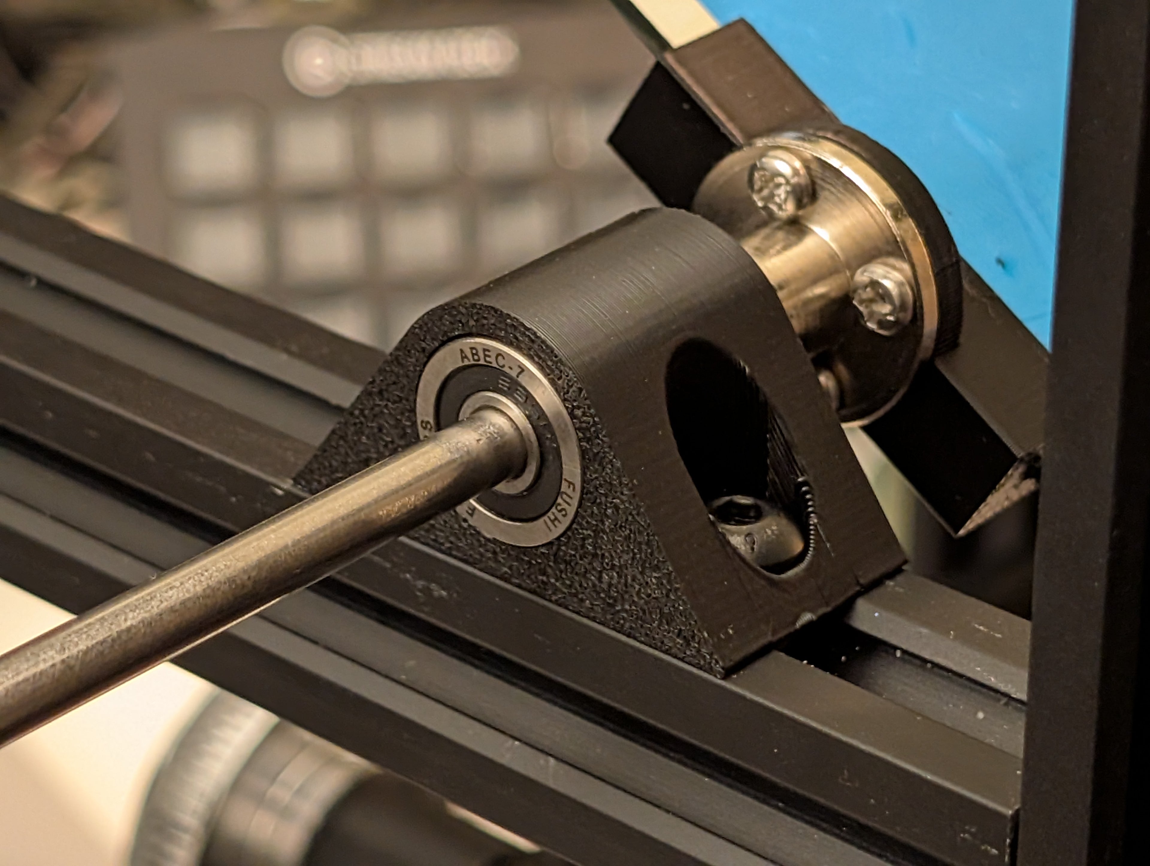 Bearing mount for 2020 aluminium profile