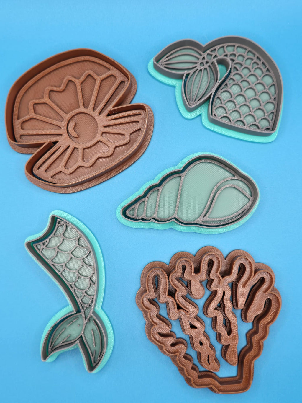 Sea Summer Beach Mermaid Shell Cutter Cookie Stamp