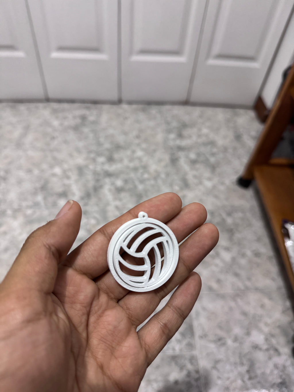 Rotating Volleyball Keychain