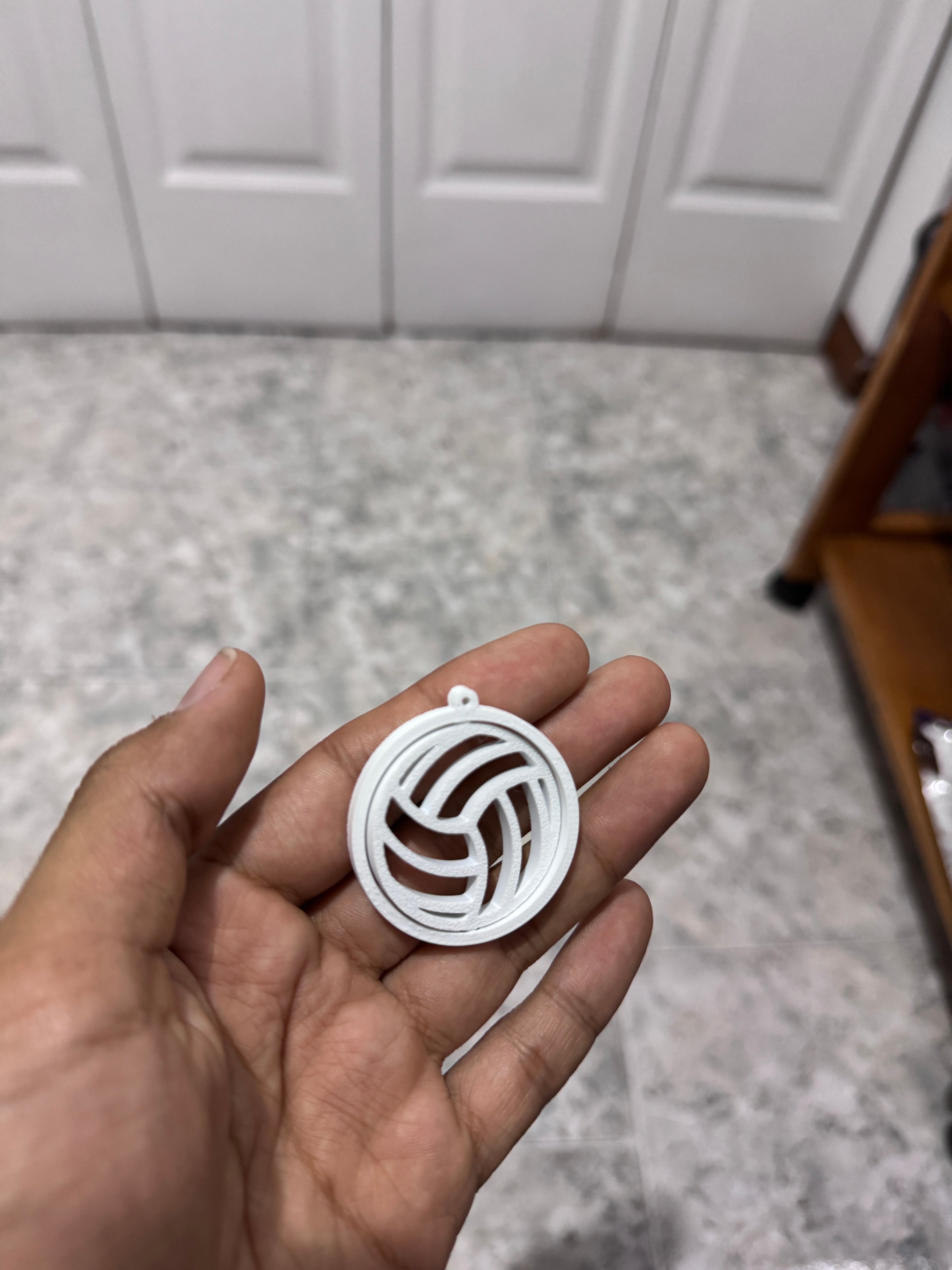 Rotating Volleyball Keychain