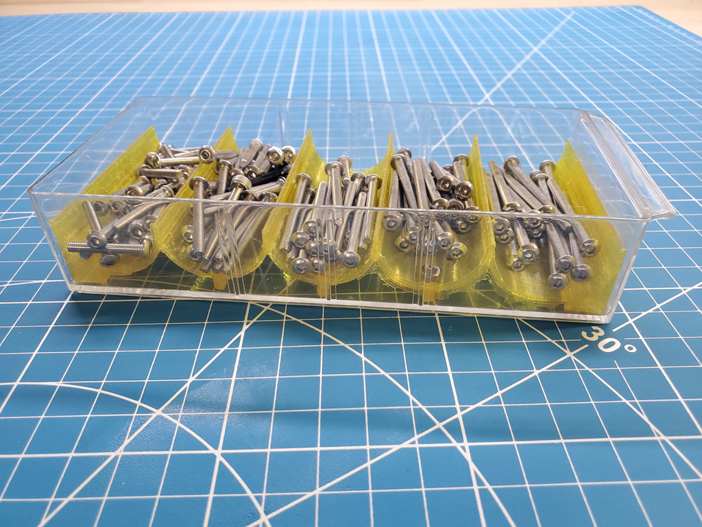 Vase-mode Inserts for parts storage drawers
