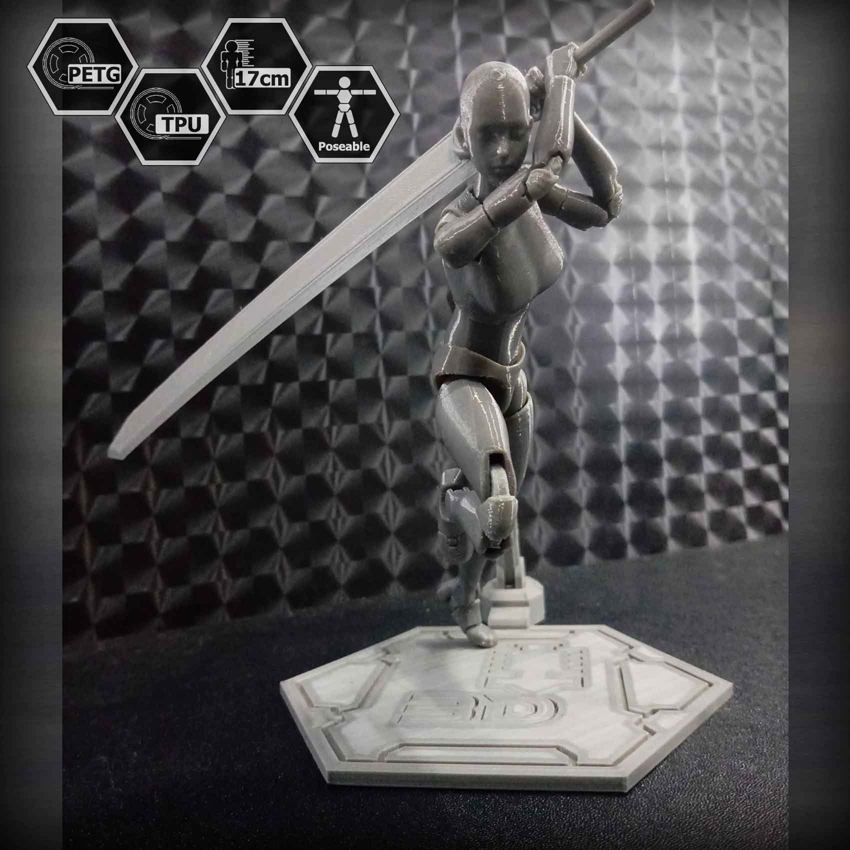 1/10 Scale TPU Joint Action Figure E.V.A 02