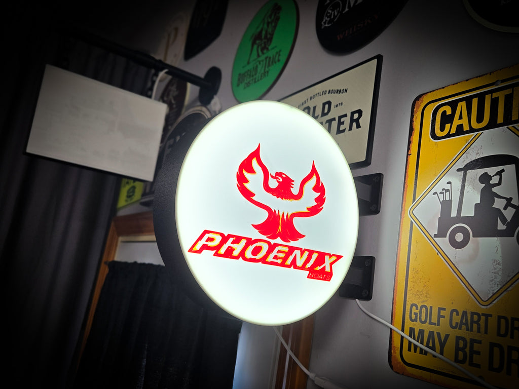 PHOENIX BOATS ~ 2-Sided Round Lightbox