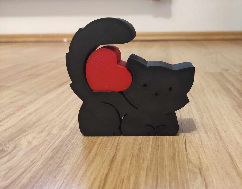 Cat with Heart Puzzle