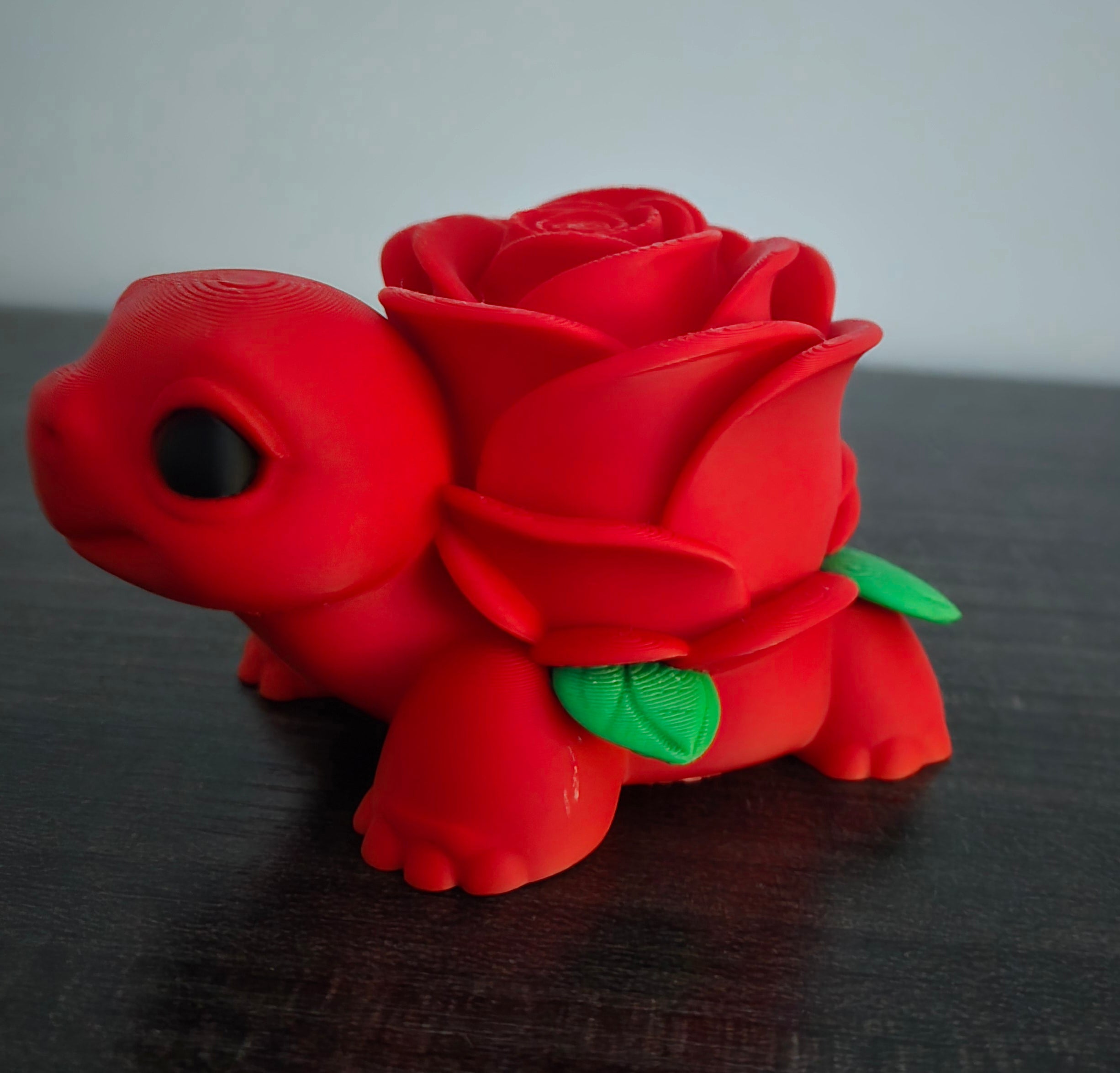 Rose Shell Turtle – Cute Floral Turtle Figurine