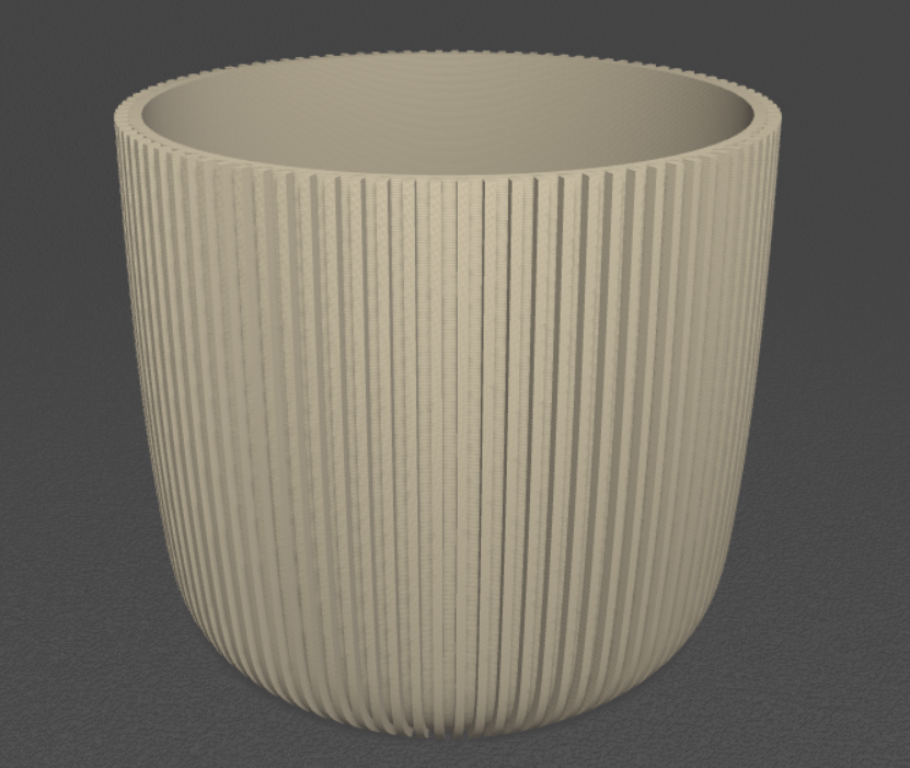Minimalist Ribbed Planter (13cm)-Macetero Estriado