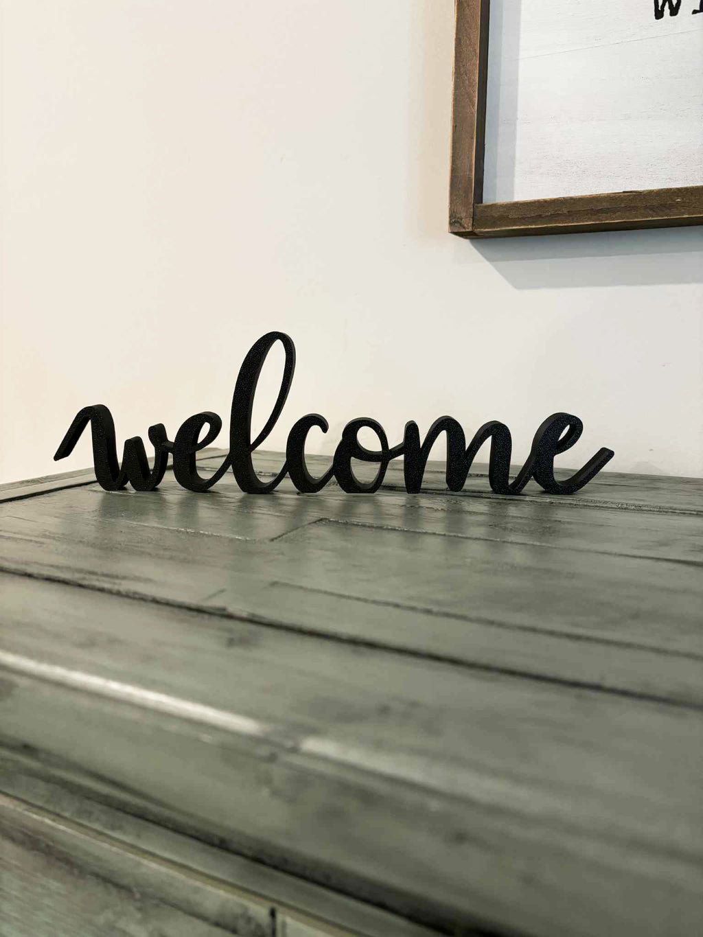 Table top welcome sign (Free commercial license)