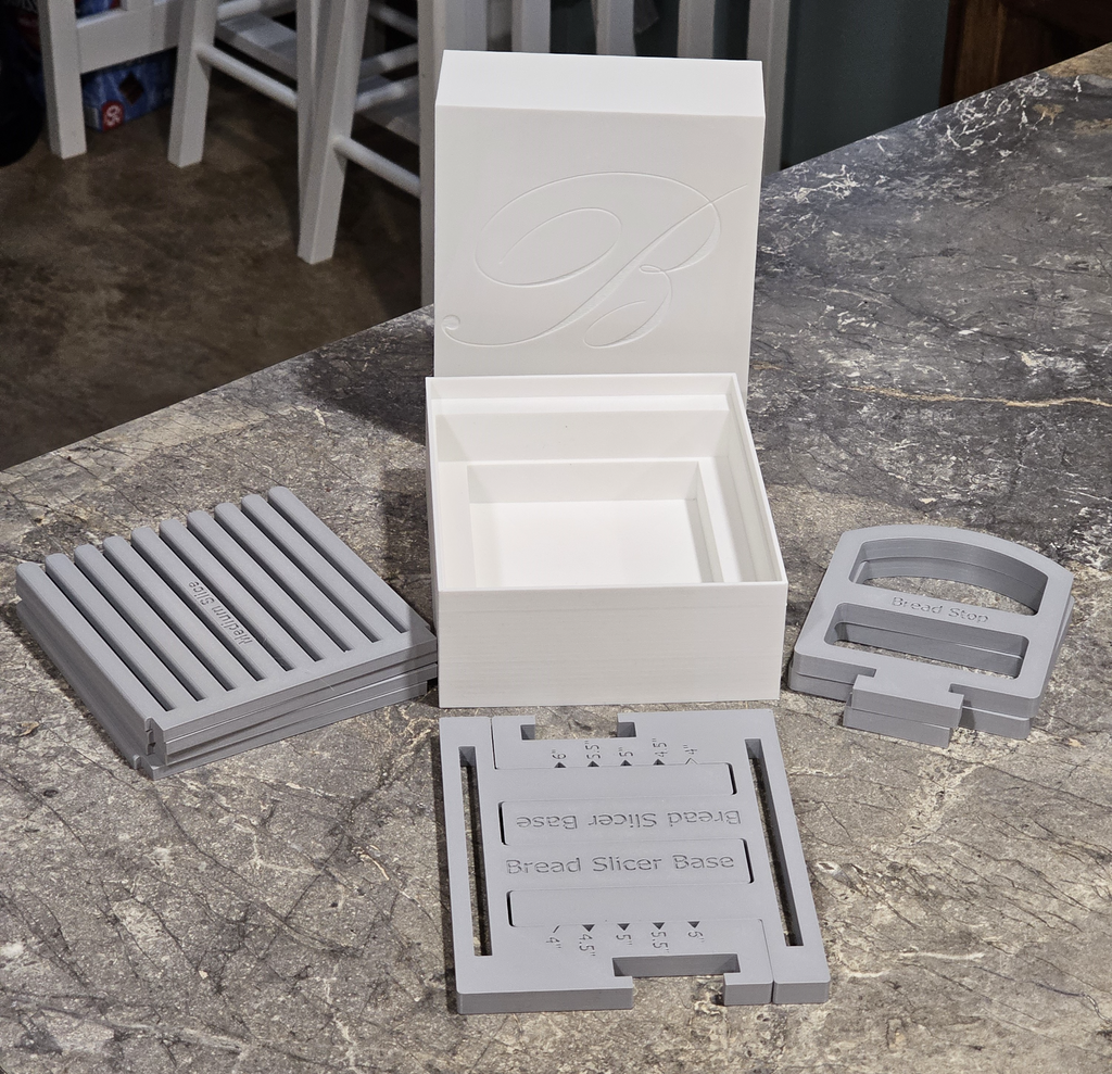 Bread Slicer, Two Sizes, Adjustable w/ Storage Box