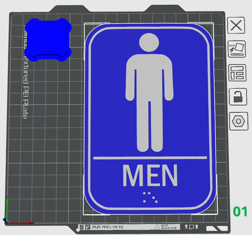 Men's Bathroom Sign