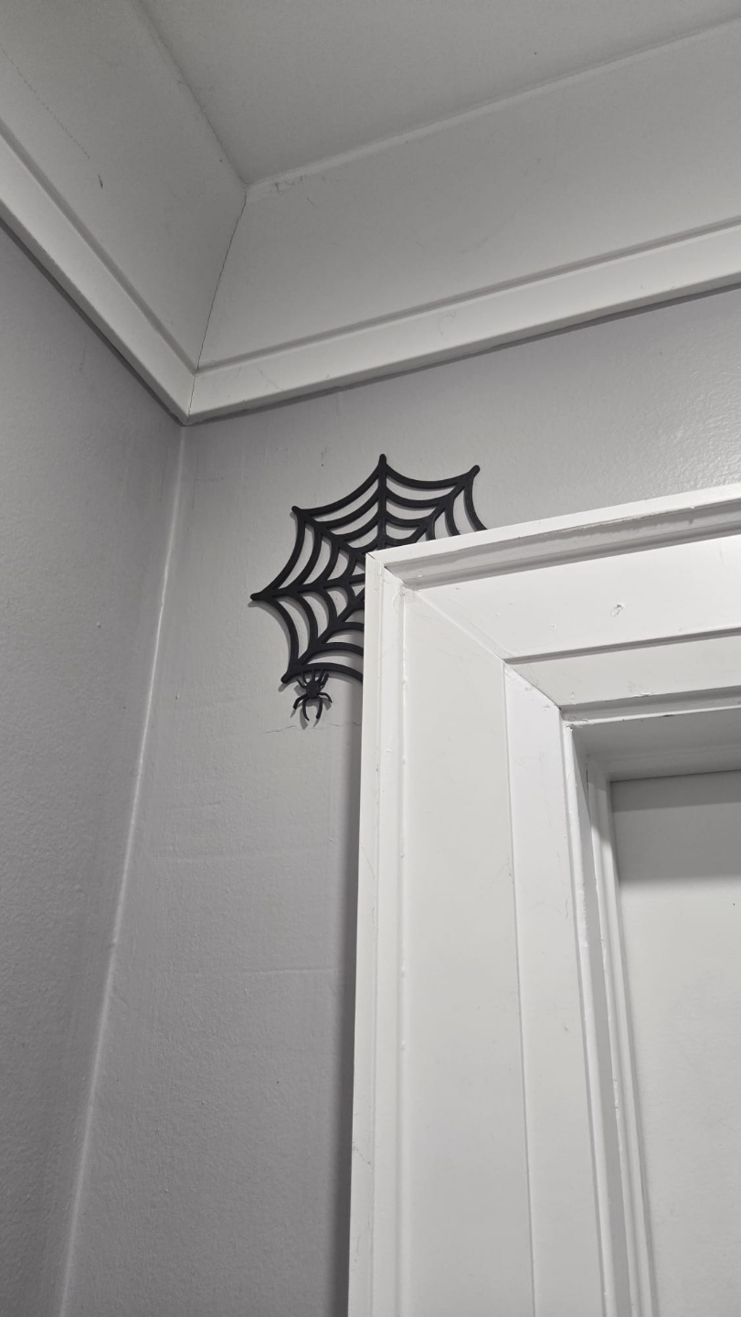 Halloween Door Corner Spiderweb