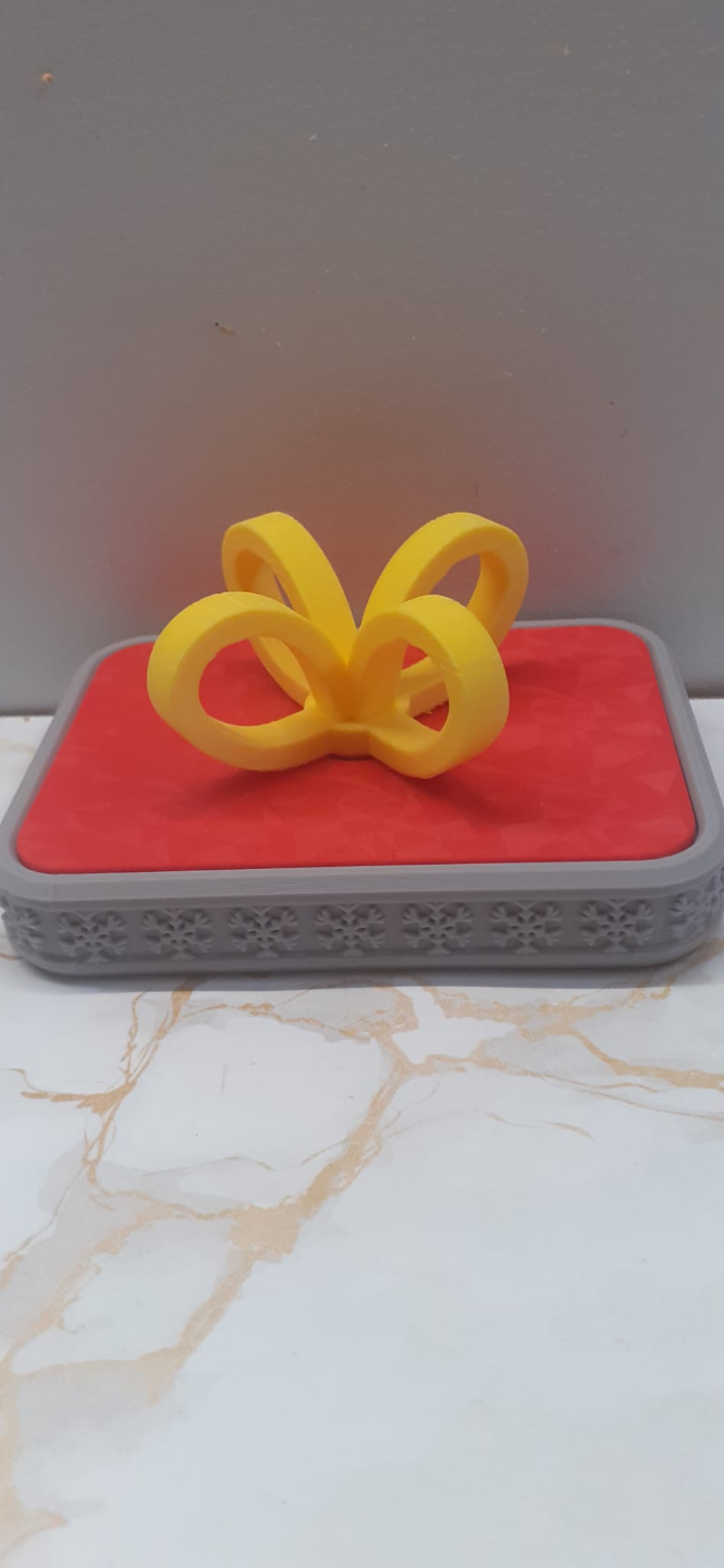 Gift Card Box - Decorative bow lock knob