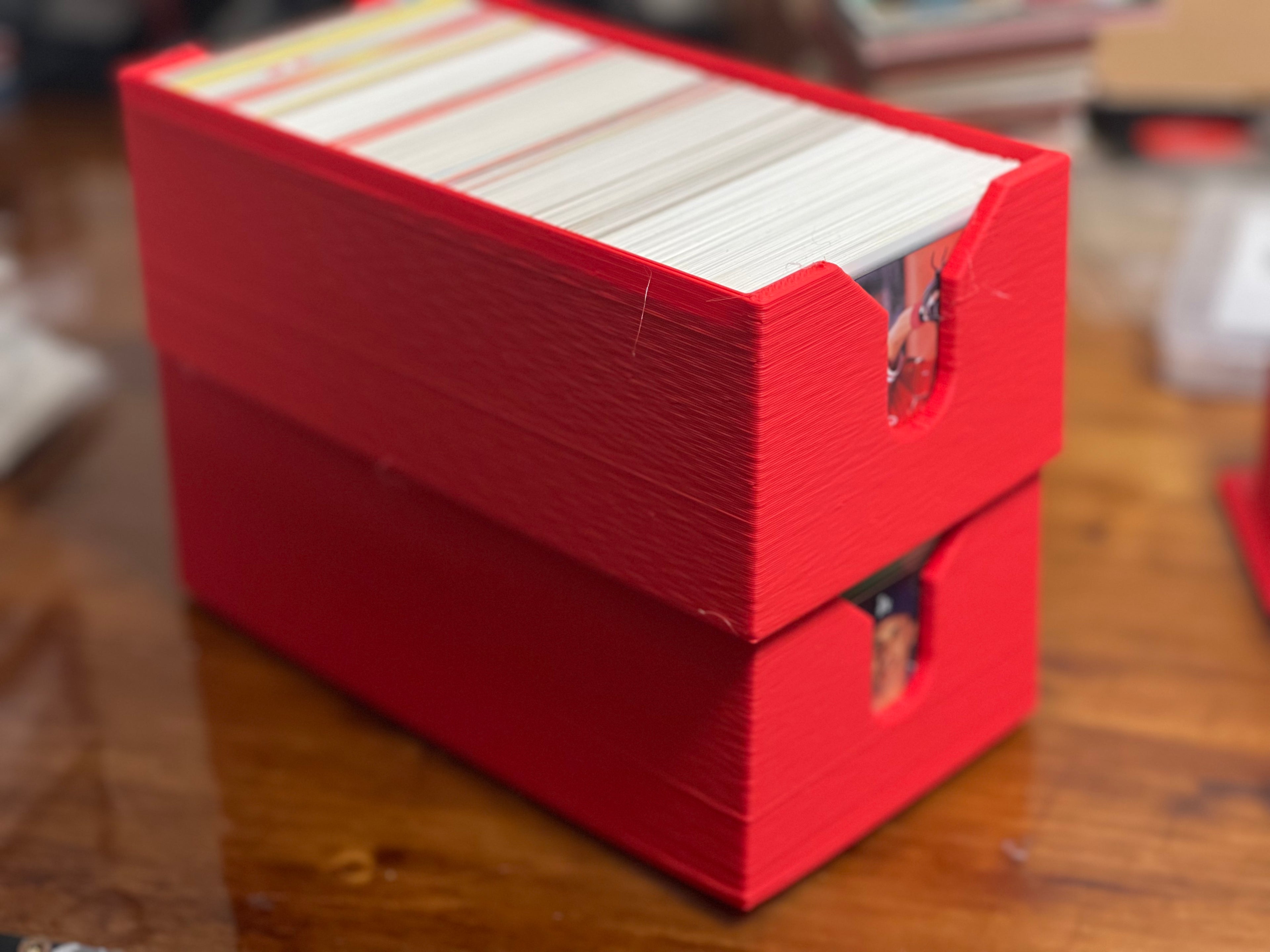 Baseball card storage rack
