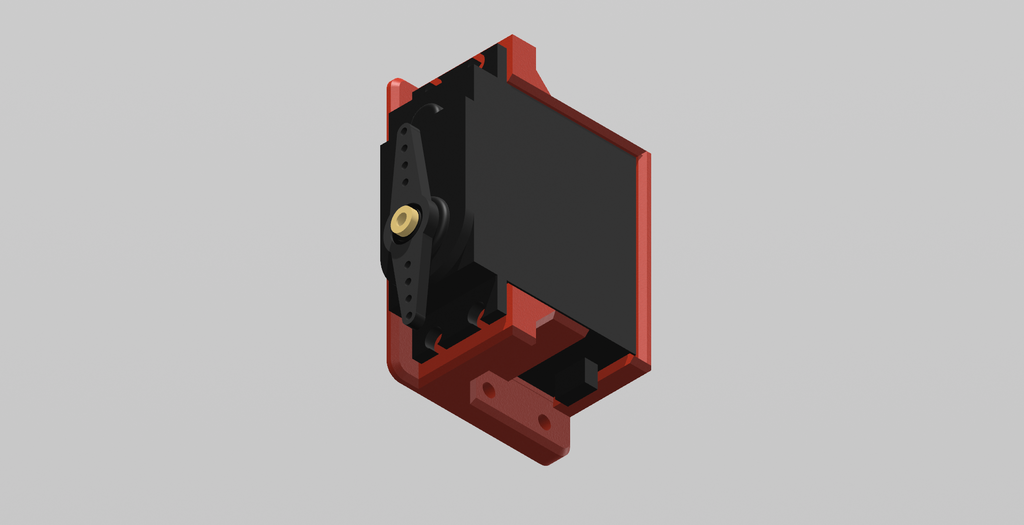 MG995 Servo holder. Pellet Dispenser System