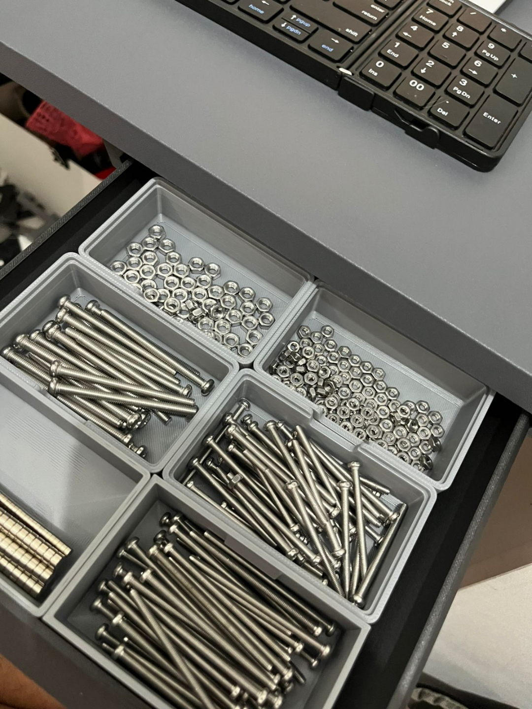Stackable parts storage